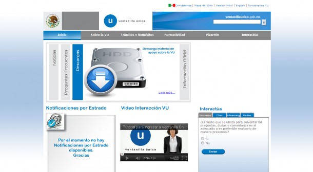 Ventanilla Unica website Portal